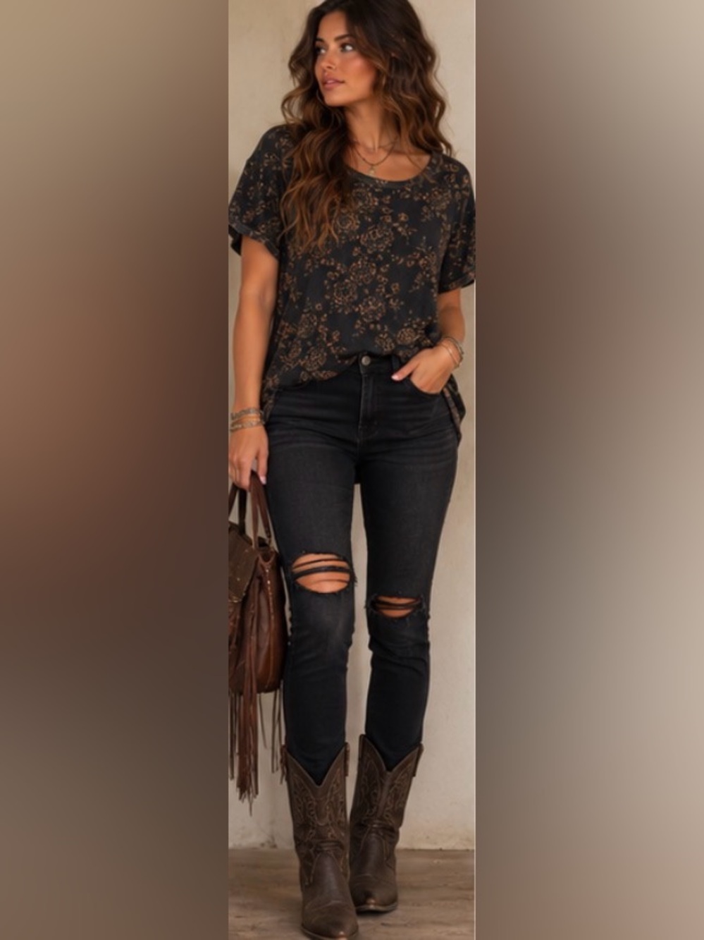 Crazy Train Women’s Medium Leopard Floral Rose High Low Top
